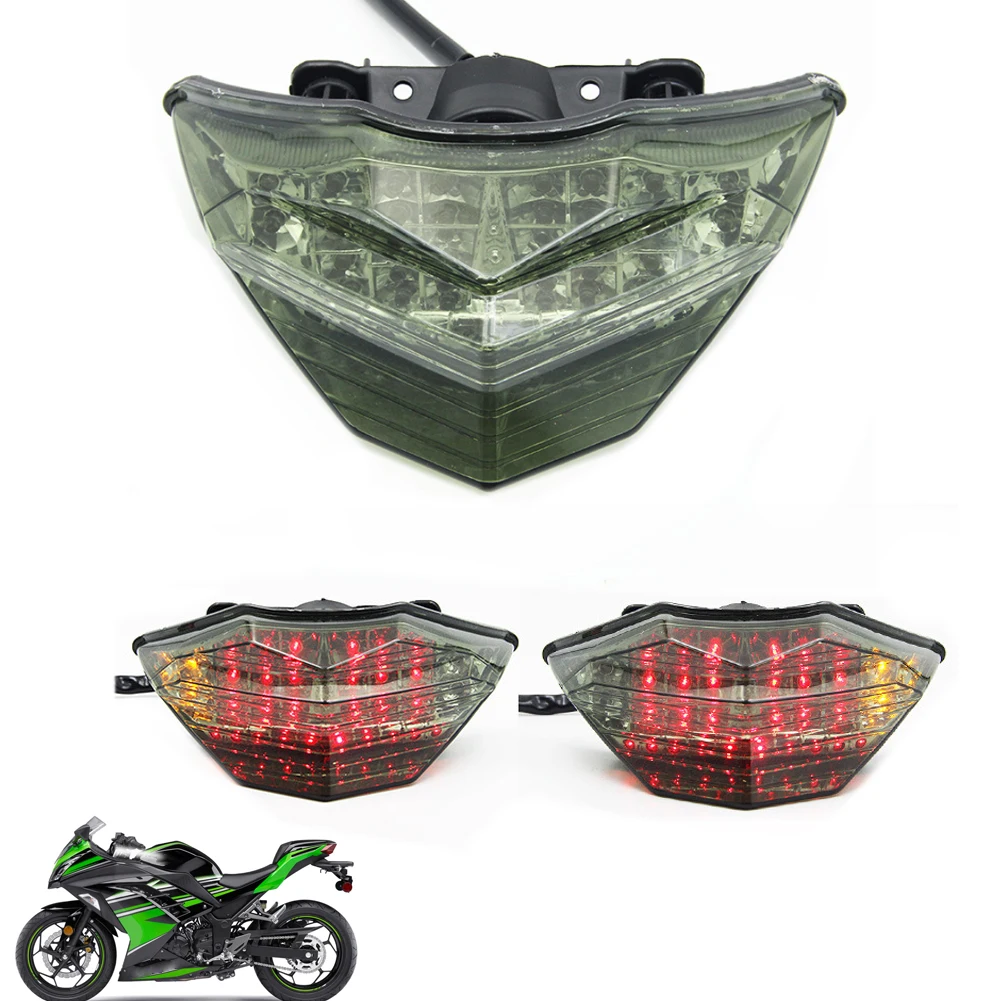 

Motorcycle LED Taillight Rear Tail Light Turn Signal Lamp Brake Light For Kawasaki Ninja 250R 300 EX300 Z250 Z300 2013-2015 2016