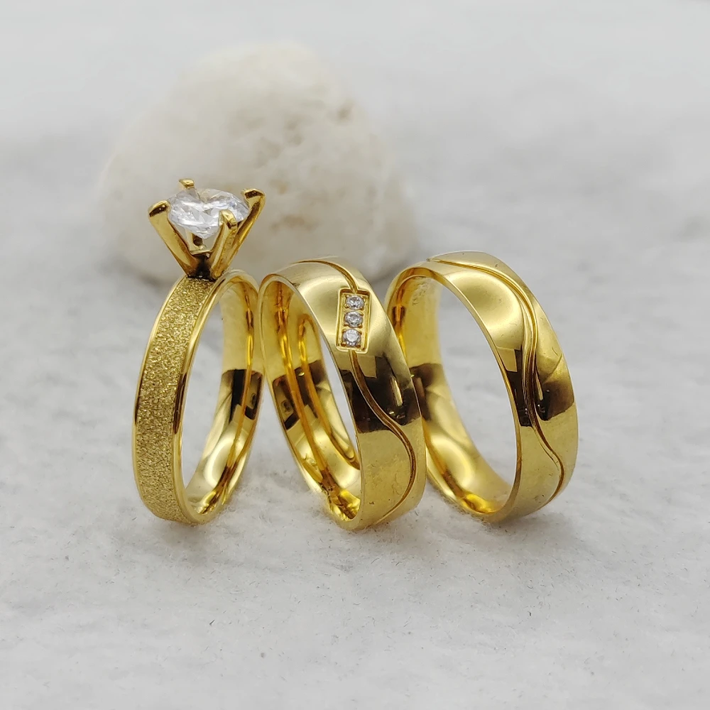 Женское ювелирное изделие Подарочный магазин позолоченные свадебные кольца 22