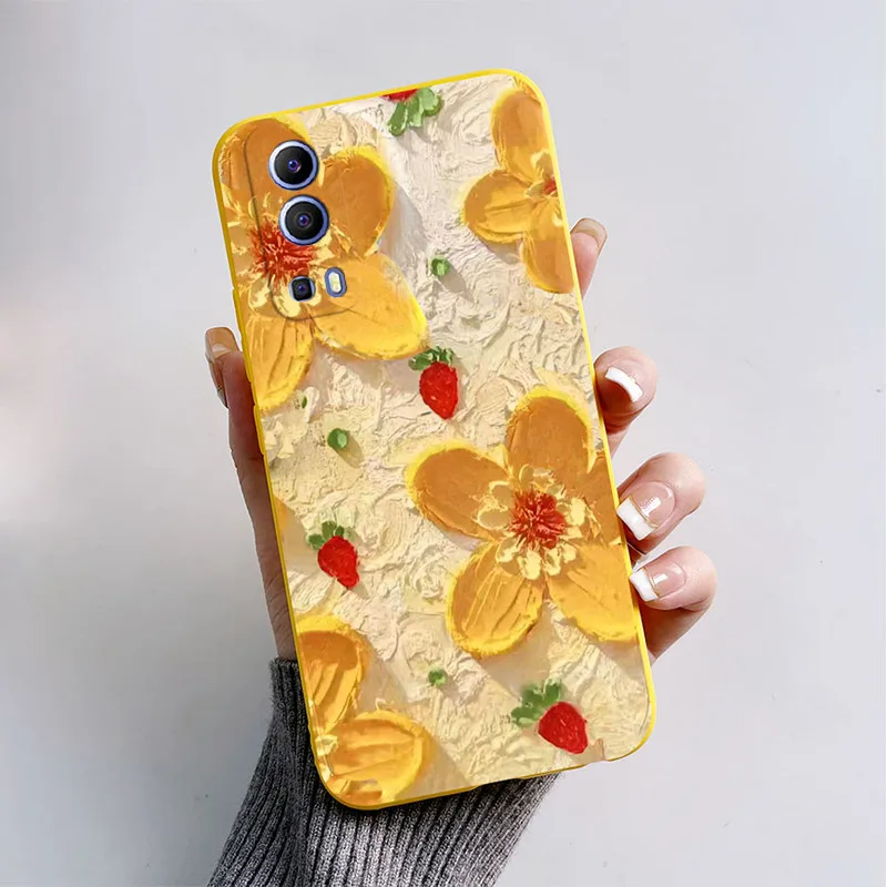 ДЛЯ Vivo Y72 5G Y52 Y75s телефон маска задняя крышка 2024 модная бабочка астронавт Coque Capas