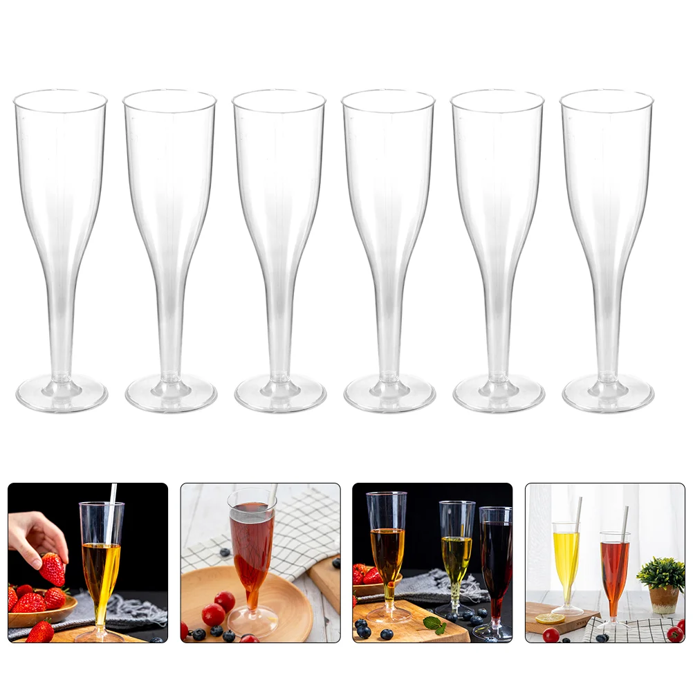 

Glasses Champagnecups Flutes Disposable Party Cocktail Wedding Toasting Cup Flute Mimosa Clear Goblets Beverage Whiskey Beer