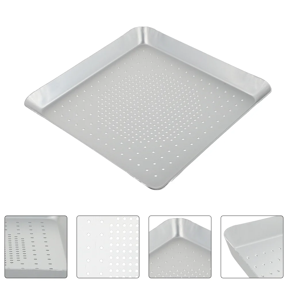 

Pizza Pan Tray Baking Tool Holes Perforated Sheet Biscuit Home Aluminum Alloy Kitchen Gadget Non-stick
