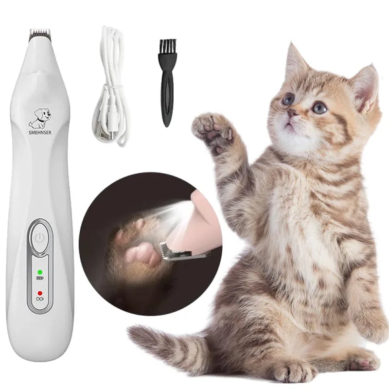 

Paw Pet With Cat Shaver Clippers Low Dog Professional Rechargeable Dog Pedicure Light Trimmer Clipper Noise Clipper