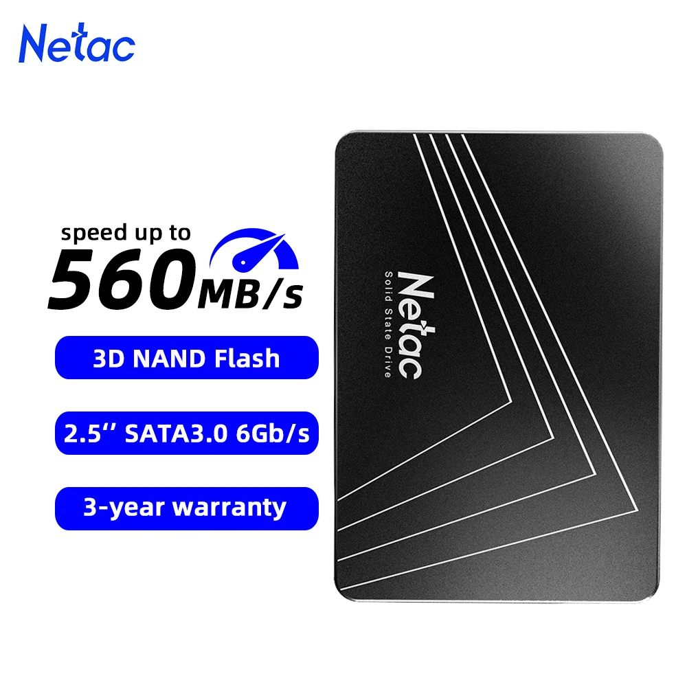 Жесткий диск Netac SATA3 SSD 2,5 дюйма 2 Тб 1 Тб HD SATA HDD 512 ГБ 256 ...