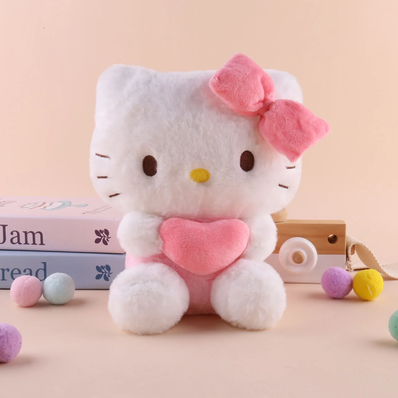 22 cm Sanrio Hello Kitty Kuromi oreiller KT peluche jouet filles doux peluche animaux jouets coeur ma mélodie cannelle trucs poupée cadeaux