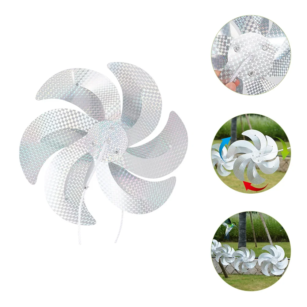 

Bird Pinwheels Windmill Deterrent Reflective Garden Blinder Device Pinwheel Reflector Birdswoodpecker Spiral Spinners Outdoor
