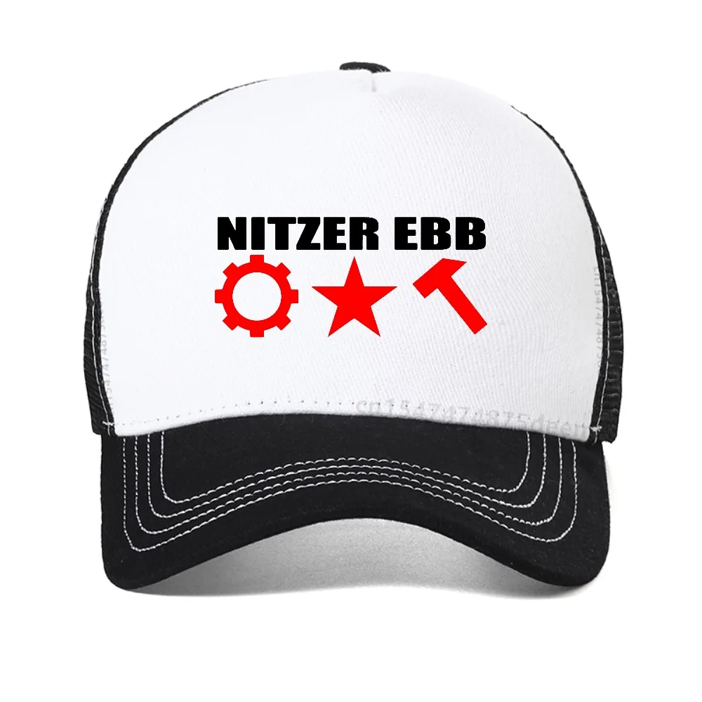 Фото Бейсболка Nitzer Ebb, пляжная сумка, кепка с логотипом лошади, мужская и женская люксовая дышащая солнцезащитная кепка, регулируемая сетчатая кепка-тракер №4