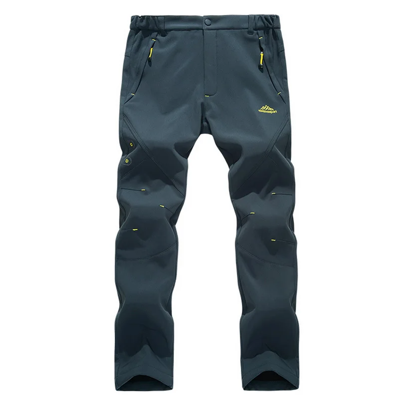 High Quality 2022 Winter Thicken Mountain Fleece Warm Waterproof Winproof Breathable Soft Shell Pants Trousers Plus Size 5XL