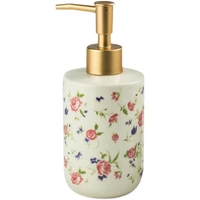 ceramic liquid soap dispenser american retro bathroom hand sanitizer bottle hotel shampoo shower gel disinfectant press type