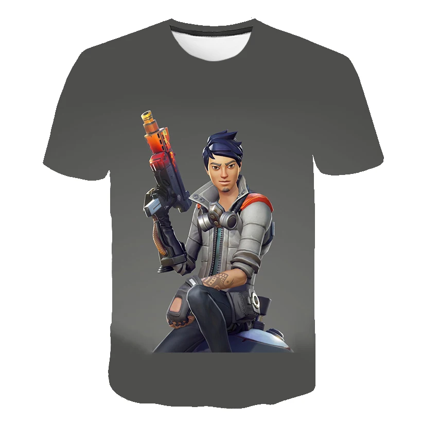 Футболка с круглым вырезом для мальчиков и девочек Повседневная летняя футболка