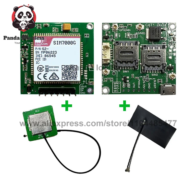 Фото SIM7000G Core BOARD LPWA+NBIOT+CATM+GSM 23PIN B1/B2/B3/B4/B5/B8/B12/B13/B17/B18/B19/B20/B25/B26/B28/B39 с GPS-антенной FPC №1