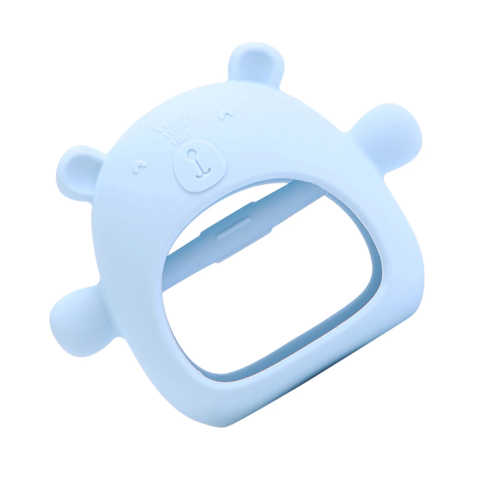 

Bear Silicone Teether Baby Chew Toys For Babies 0-6 Months Silicone Soothing Pacifiers Anti-Eat Hand Teether For Babies Sucking