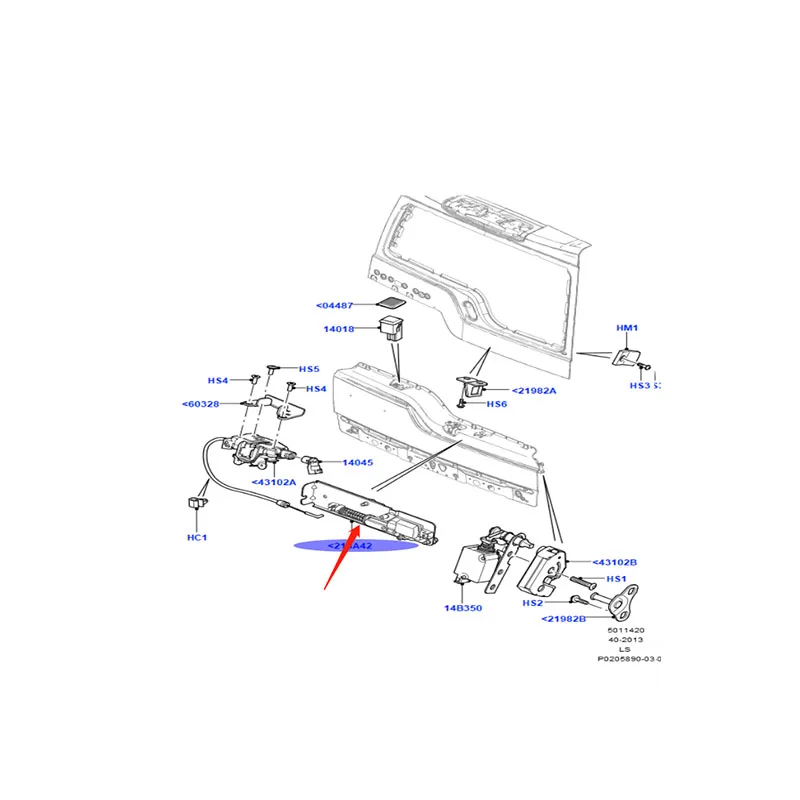 OEM новый привод замка задней двери для La n d Ro v e r Discovery LR3 LR4 FUG500010