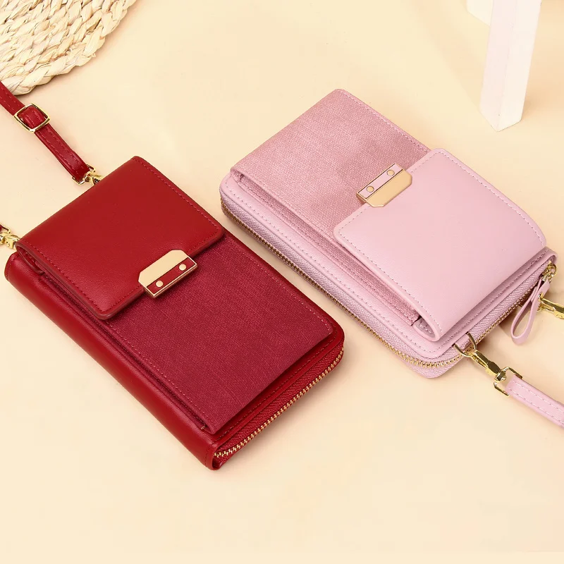 

Women's Messenger Bag Shoulder Mobile Phone Bags Small PU Leather Handbag 2023 Wallet Ladies Card Holder Coin Purse Female