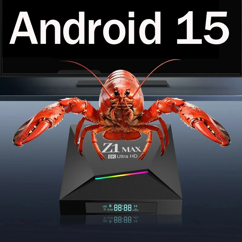 Фото ТВ-приставка Z1 Max 8K 4K HD BT5.2 Allwinner H618 Quad Core 5G 4G Wifi6 8GB 128GB с голосовым помощником AI Smart Media OpenClaw Android 15 №4