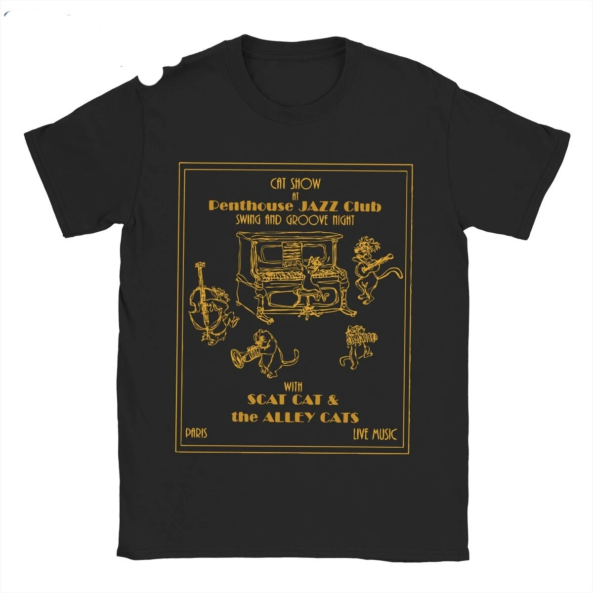Мужская футболка с рисунком аристокотов джазовых шоу Мари кошек топы из чистого