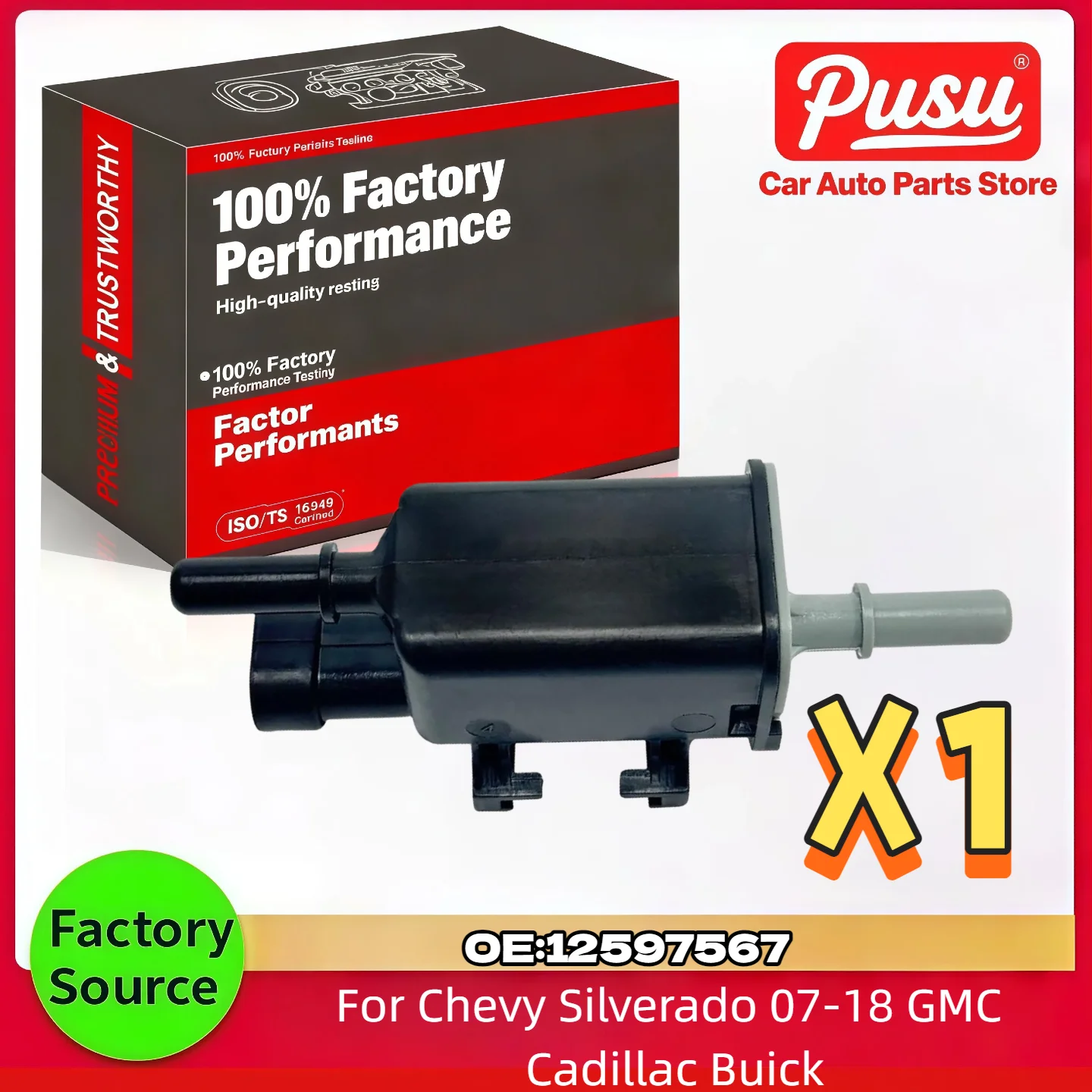 Фото Для Chevy Silverado 07-18 для GMC Yukon Escalade EVAP, замена соленоида клапана продувки канистры 12597567 №1