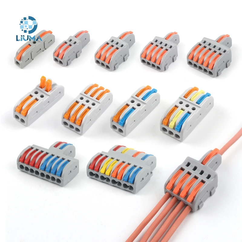 

1 in multiple out Quick Wiring Connector Universal Splitter wiring cable Push-in Can Combined Butt Home Terminal Block SPL 222