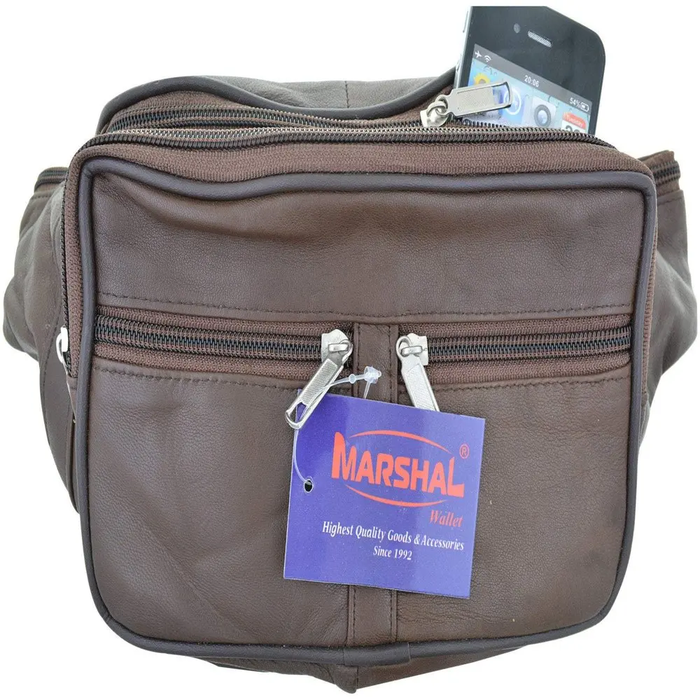 Top Grain   Leather Waist Bag/Fanny Pack/ Waist Hip Purse 524 (C)