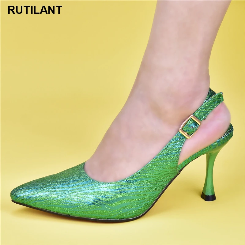 

New Arrival Rhinestone Women Wedding Shoes Elegant Italian In Women High Quality African Wedding Shoes Ladies Sandals with Heels