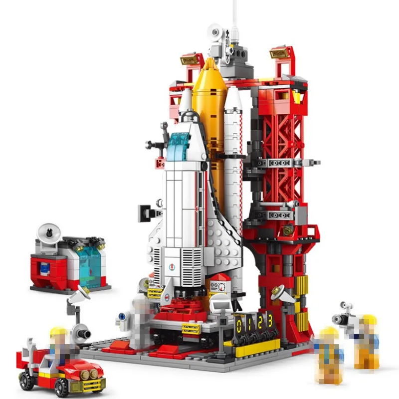

1000pcs moon space station rocket blocks dinosaur Blackhawk SWAT spacecraft series building block sets children's toys gifts
