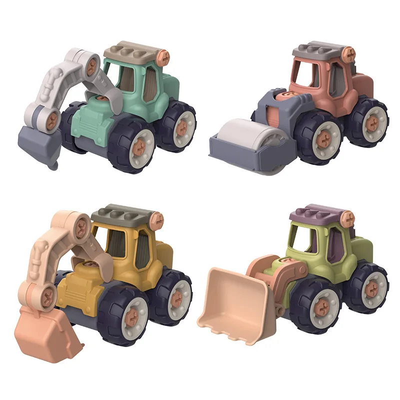 

2023 Engineering Vehicle Toys Plastic Construction Excavator Tractor Dump Truck Bulldozer Models Kids Boys Mini Gifts DIY Toy