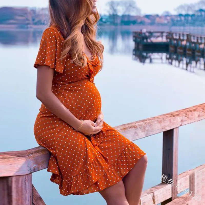 

Summer new women's dress pregnant women Black