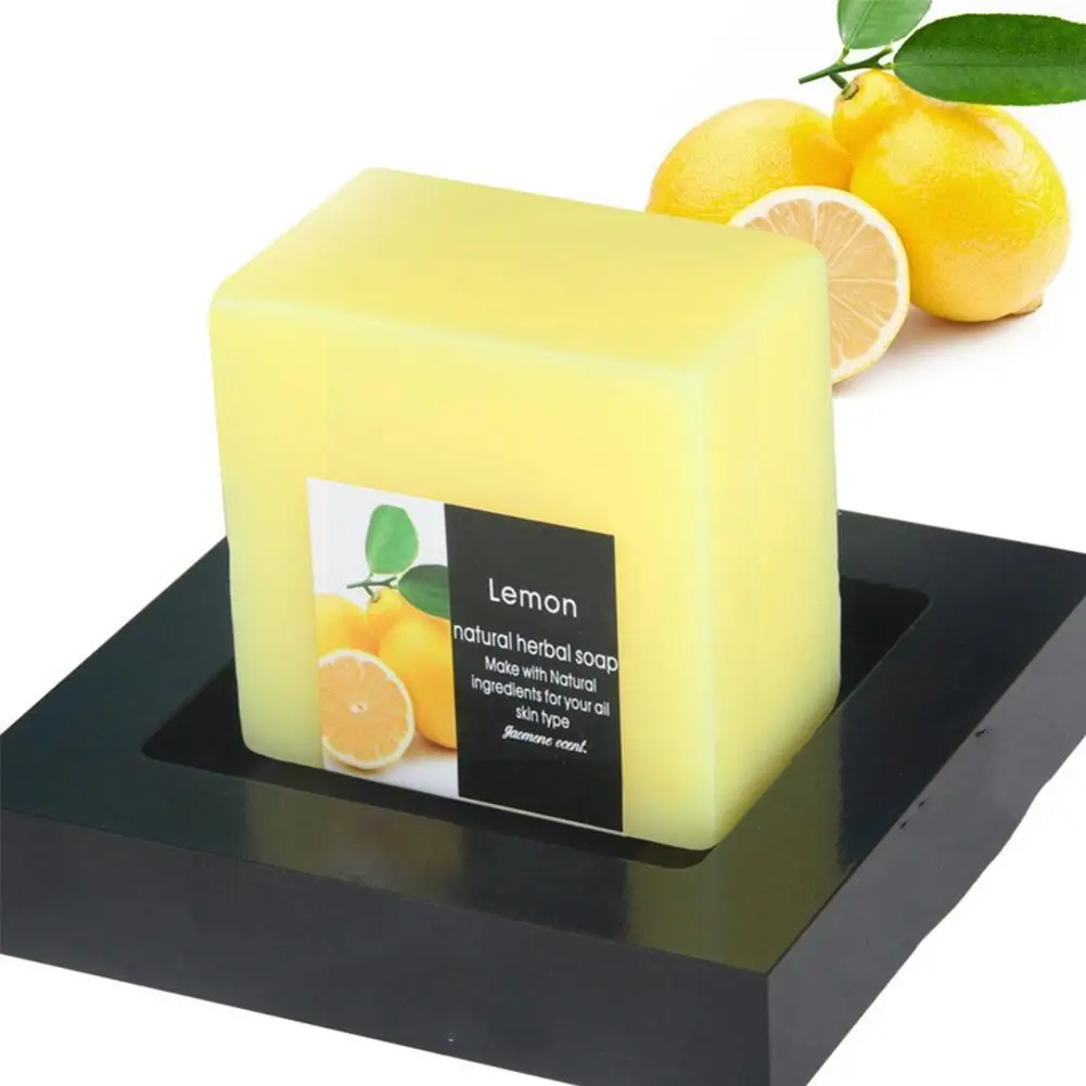 

100g Lemon Soap Deep Cleaning Moisturizing Whitening Face Cleanser Soap Brighten Body Shower Y5j4
