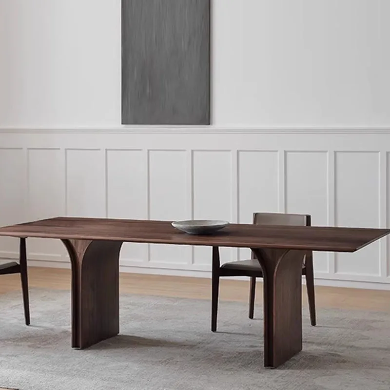 Деревянный обеденный стол дизайнерская кофейная прямоугольная мебель для дома
