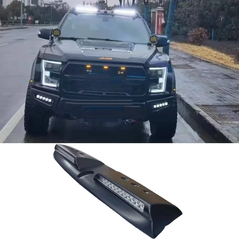 Led Roof Lights Bar Fit For Ranger T7 T8 Xl Xlt Raptor Roof Bar Plate Cover 2016 2017 2018 2019 2020 2021 Pickup Car Parts