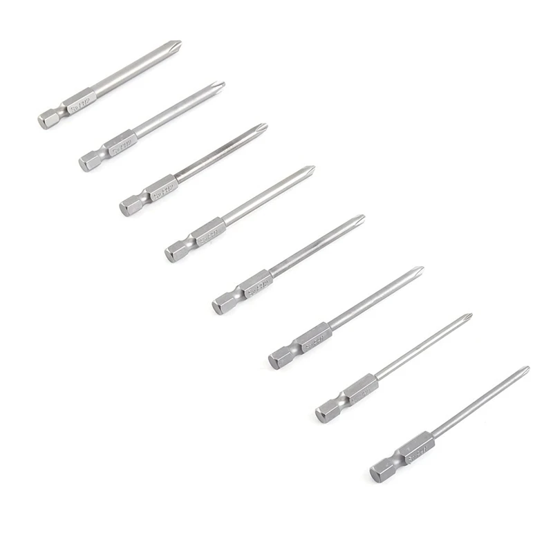 Promotion! 8Pcs 1/4In Hex Shank Drill Bits Magnetic Long Phillips Head Screwdriver Set S2 Alloy Steel For Power Tool |