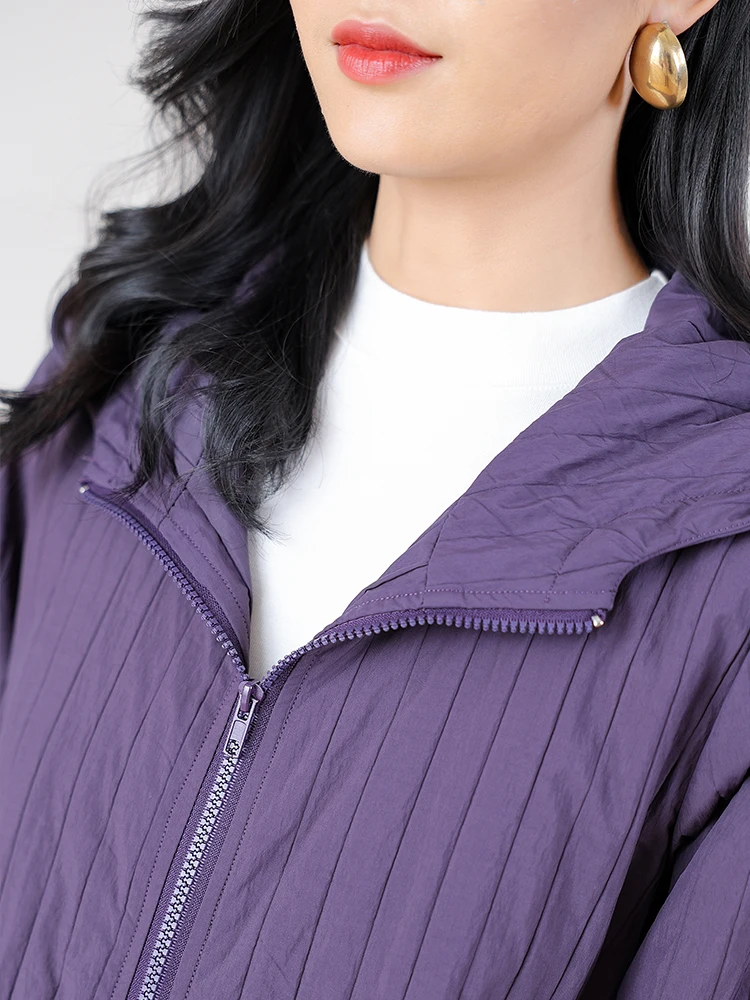 Женская фиолетовая повседневная куртка Agudo с длинными рукавами весенне-осенняя