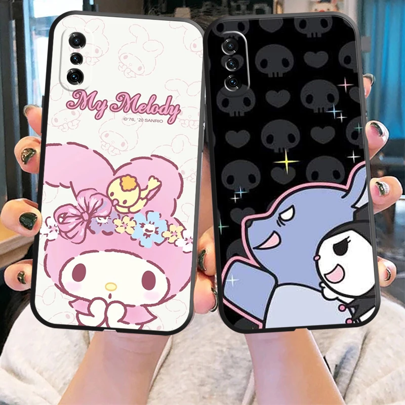 Чехол для телефона с японским аниме Kuromi Xiaomi Note 10 Pro Lite 10S Funda Shell Carcasa унисекс жидкий