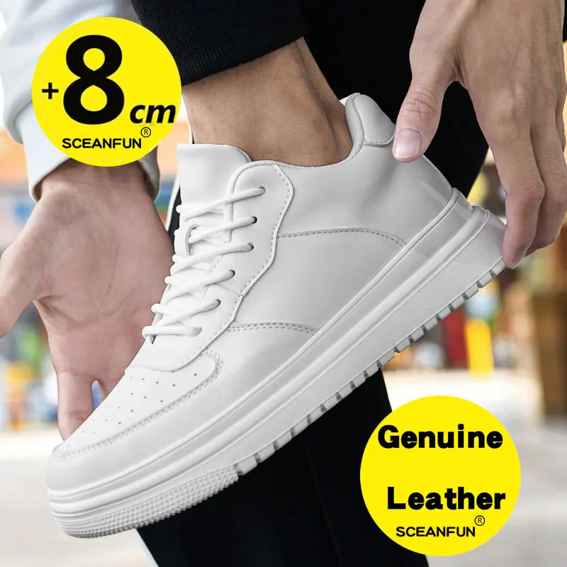 Кроссовки Подъемные мужские стельки из натуральной кожи для отдыха и спорта