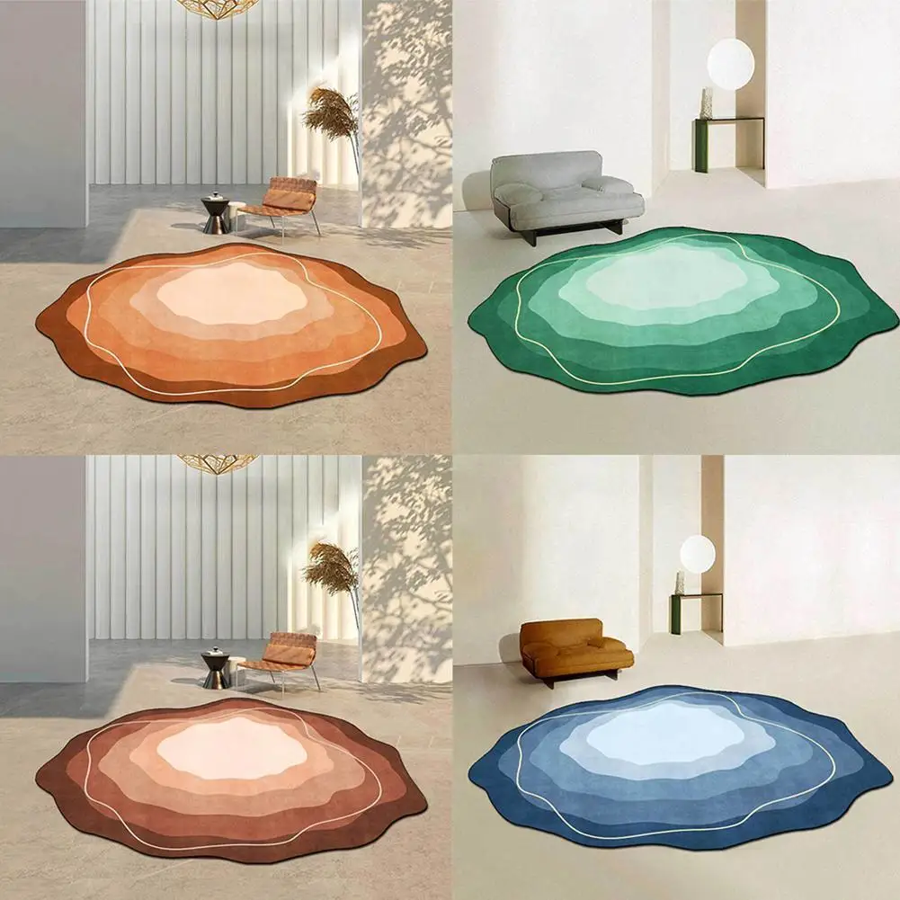 

Irregular Shell Fan-shaped Carpet Floor Mat Home Living 40*60cm Mat Room Decoration Simple D2V6