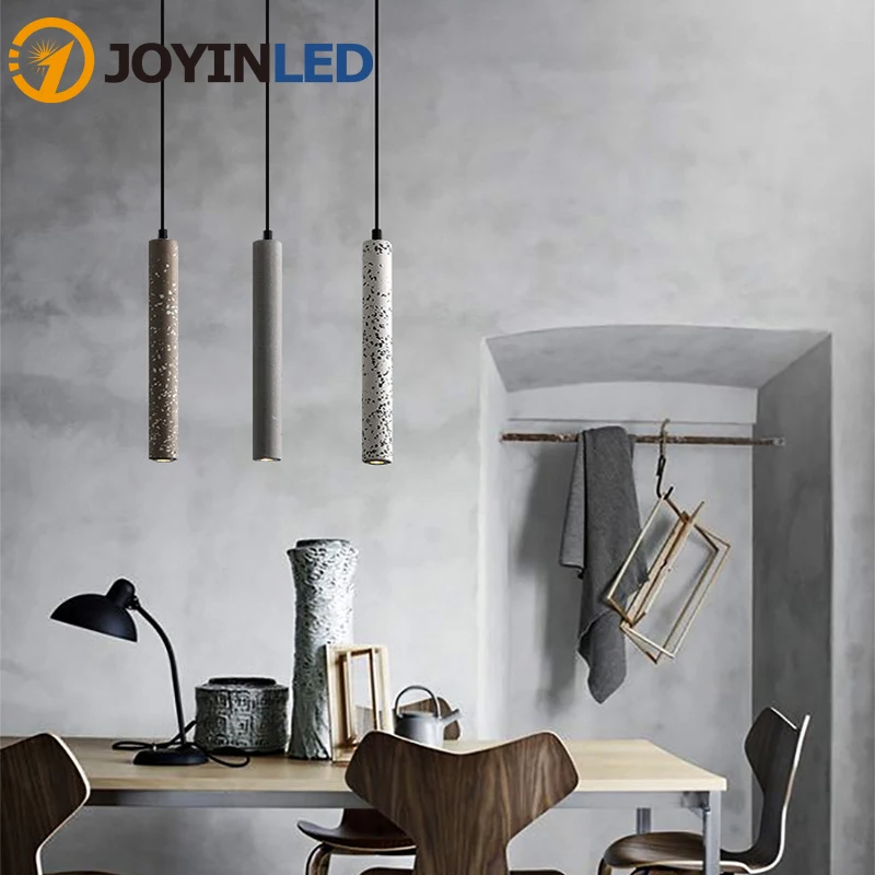 Modern Led Pendant Lamp Long Tube Light Kitchen Island Dining Room Shop Bar Counter Decoration Cylinder Pipe Chandelier