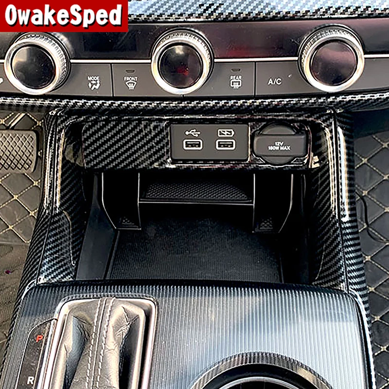 

Car Accessories Center Console Cigarette Lighter Panel Decorative Trim Carbon Fiber Color Sticker For Honda Civic 11th Gen 2022