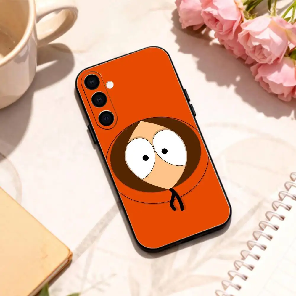 Фото Чехол для телефона с милым рисунком S-South P-Park для Samsung Galaxy A73, A72, A71, A70, A53, A52, A51, другие модели, мягкий черный чехол №5