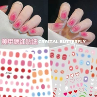 1pc 3d nail stickers heart love self adhesive slider letters nail art decorations stars decals manicure accessories