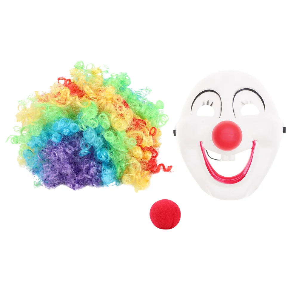 

Clown Costume Circus Nose Cosplay Accessories Wigprop Costumes Red Pieces Hair Head Decoration Noses Anime Sponge Party