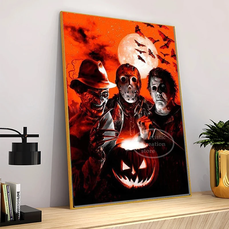 Классические фильмы ужасов злодейки плакат наклейки HD картина с изображением