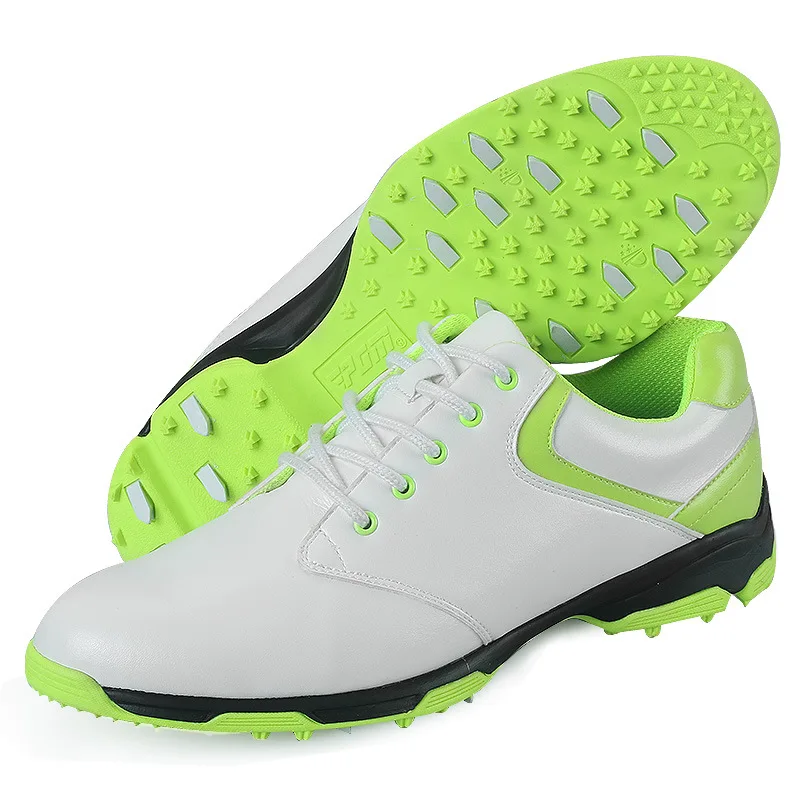 PGM Men Golf Shoes Anti-slip Breathable Golf Sneakers Super Fiber Spikeless Waterproof Outdoor Sports Leisure Trainers XZ051