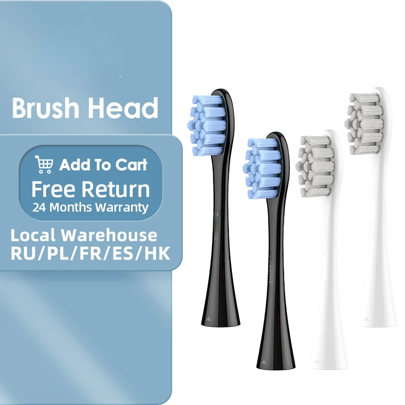 

Original Brush Heads X Pro Elite Flow One Z1 F1 E1 Air 2 X10 All Series Sonic Toothbrush Tips Accessories