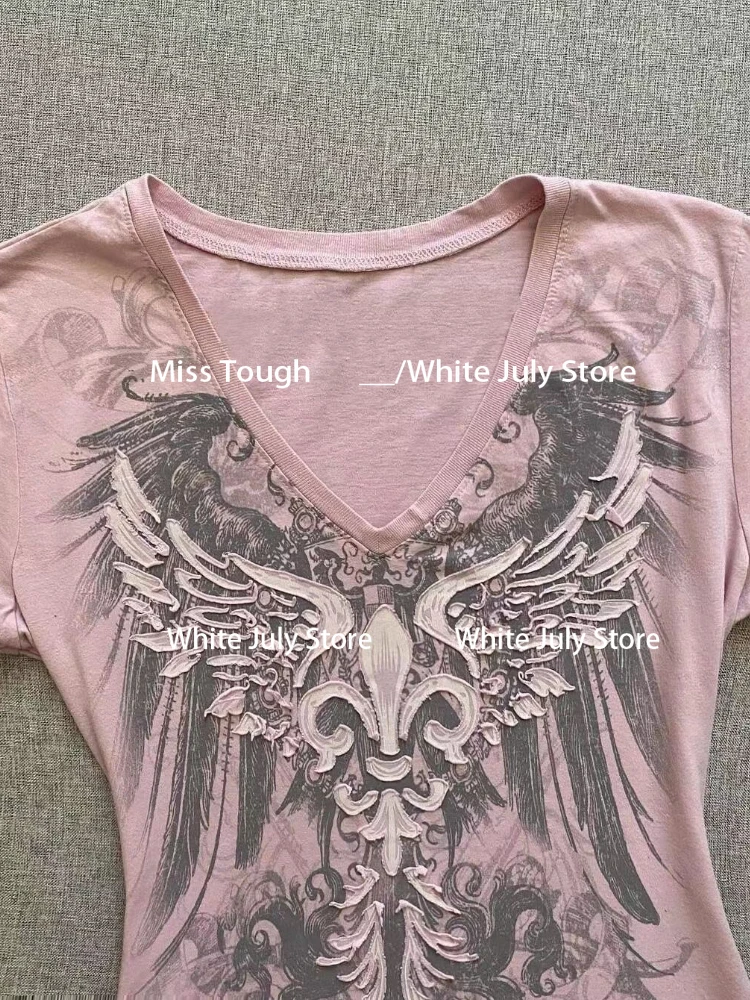 Женская летняя туника с V-образным вырезом и коротким рукавом