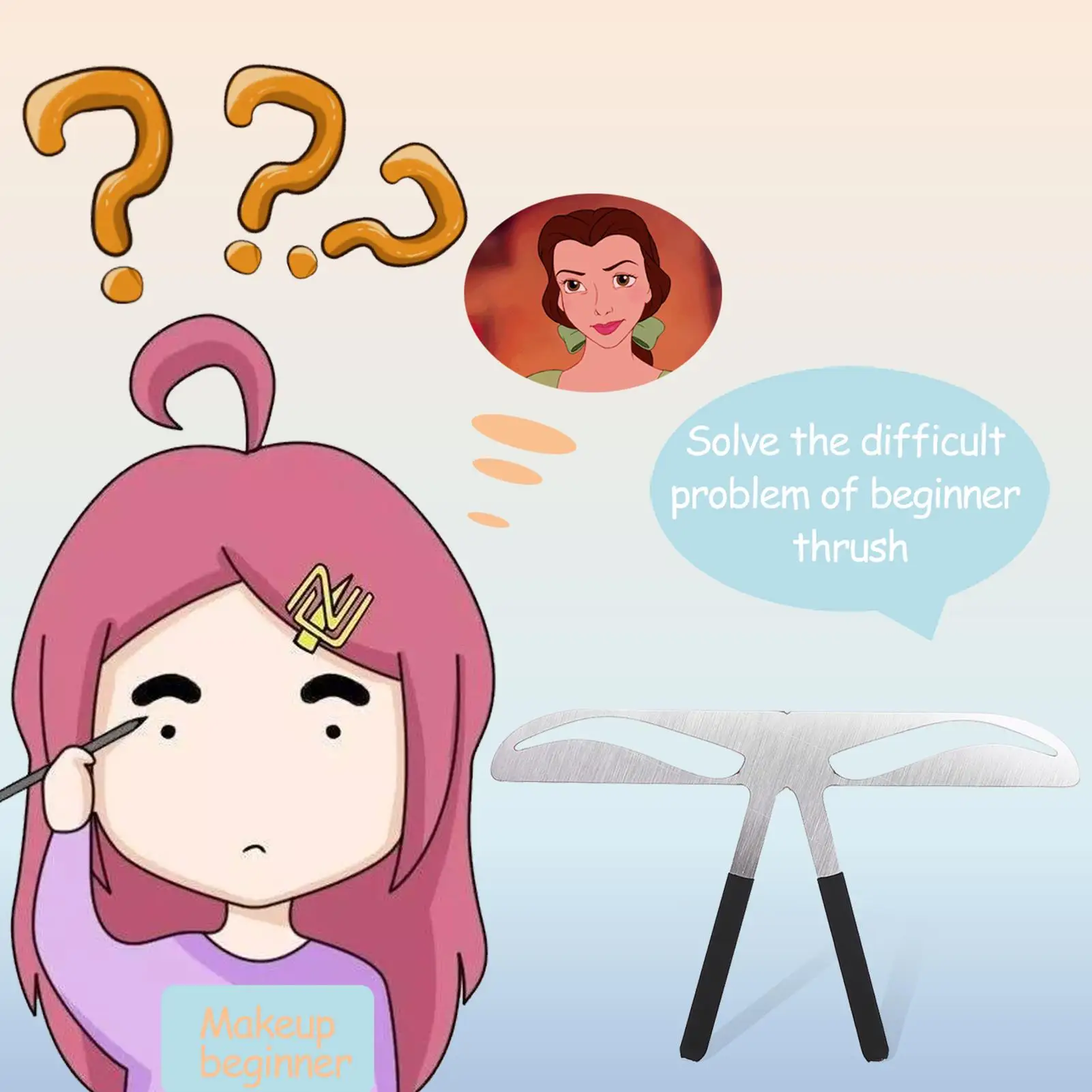 7 типов Φ DIY шаблоны Линейка Инструмент для макияжа