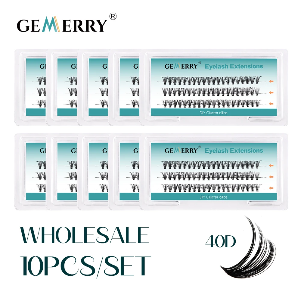 Gemerry кластерные ресницы 10 шт./лот индивидуальные DIY наращивание ресниц мягкие