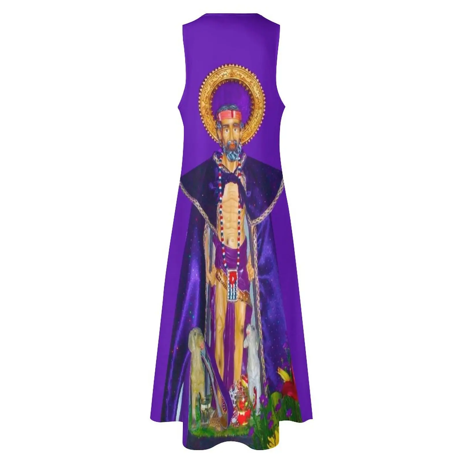 San Lazaro Babalu Aye Cuba Santeria Длинное платье Коктейльные платья Женская одежда для женщин