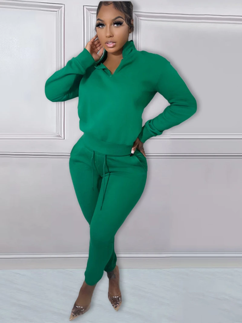 

Fleece Tracksuit Women Two 2 Piece Set Outfits Autumn Winter Warm Clothes Pullover Sweatshirt Top and Pants Suits Sets Sweatsuit