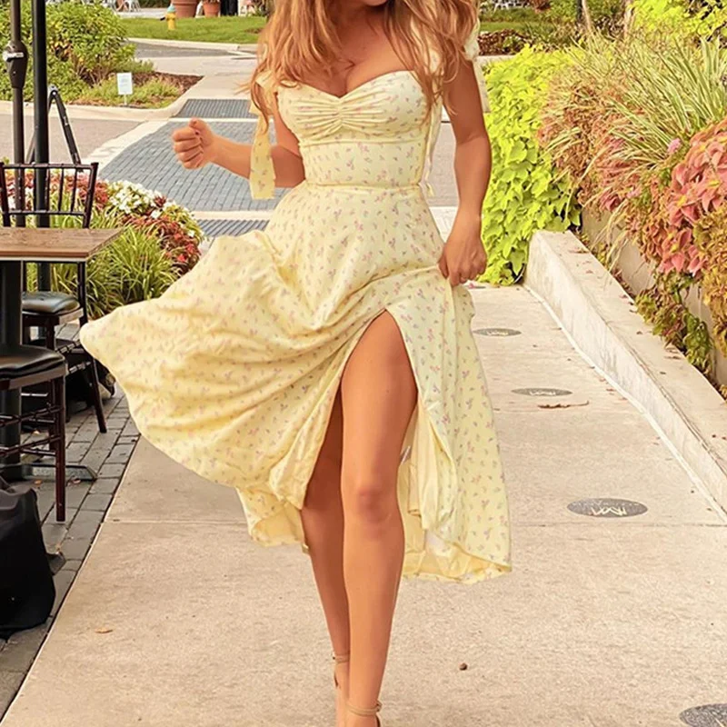 Летние платья для женщин 2022 Пляжное Повседневное платье в стиле бохо вечерние