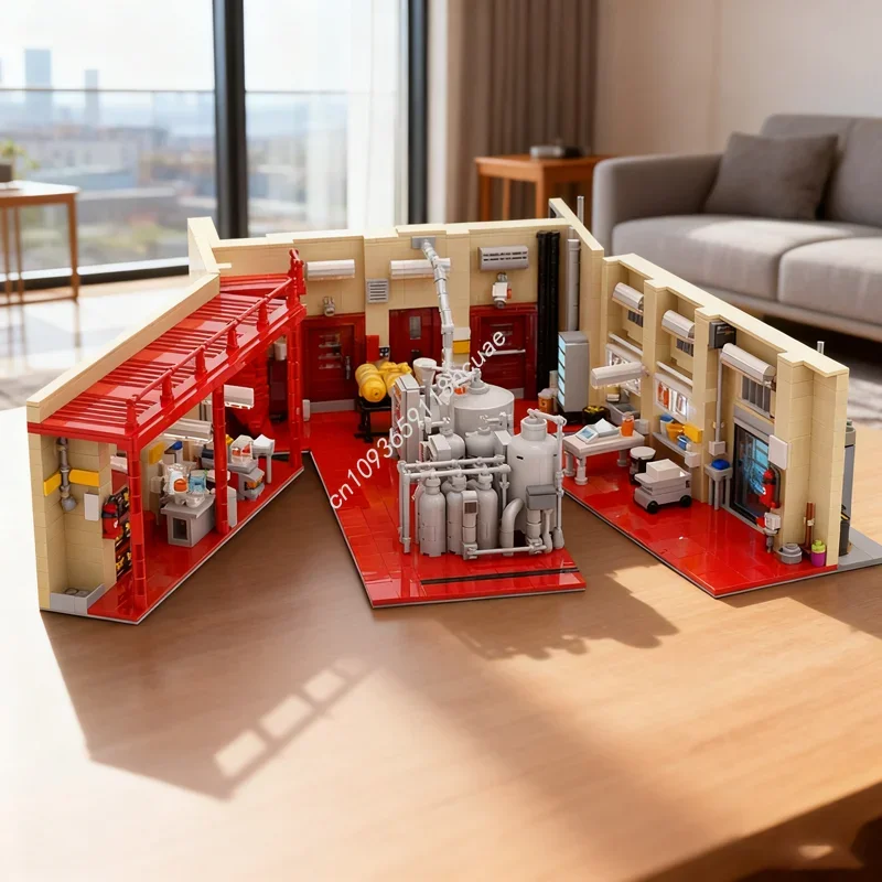 Фото 3071 деталь MOC BREAKING BAD: Модель лаборатории метафрактаминов (Мет-лаборатория) для сборки, конструктор для экспертов, креативные строительные блоки, подарки на фестиваль, игрушка на день рождения №1