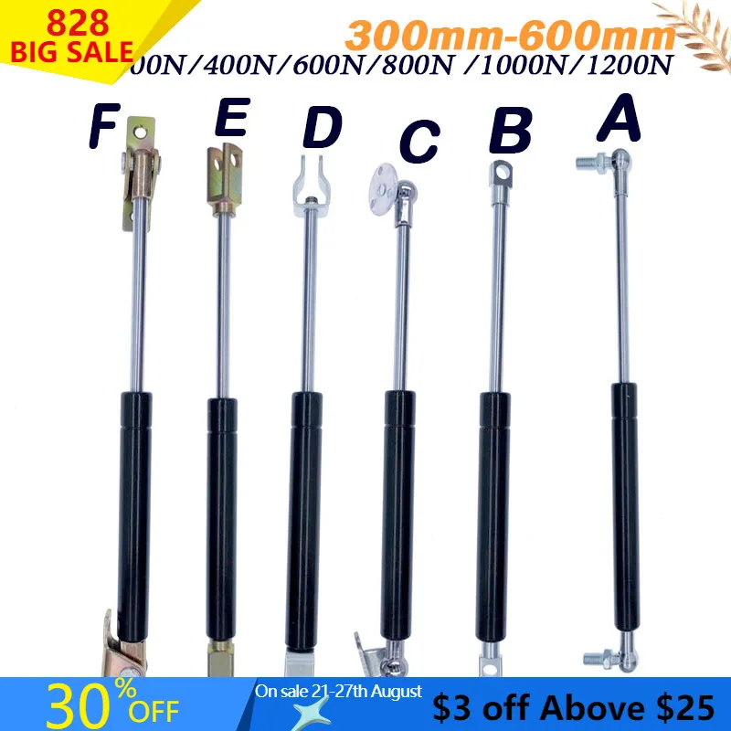 2x18*8 стержень газовая пружина складной шарнир 300-1200N/30-120 кг усилие подъемника поддержка отверстия Центральное расстояние задняя дверь Кровать Грузовик Лодка окно
